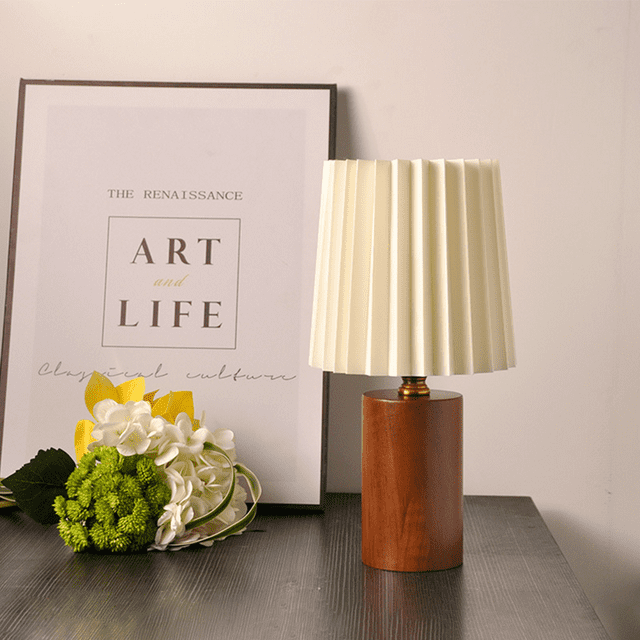 OUNONA USB Powered Night Light Lamp Wood Nightstand Lamp Scandinavian Style 1 PCS
