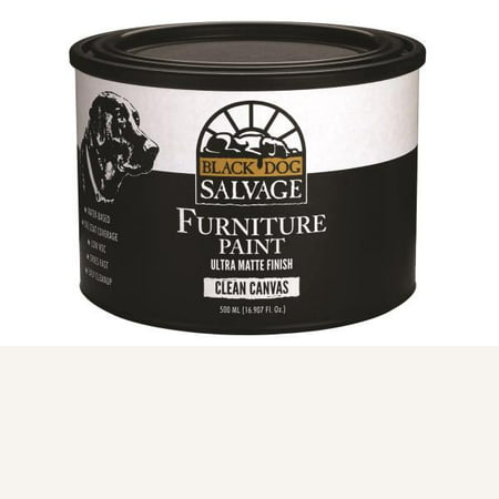 Black Dog Salvage Clean Canvas (White) Furniture Paint, 500ml,