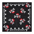 thumbnail image 4 of Pañuelo para la cabeza de algodón cuadrado con diseño de calavera de hip-hop para hombres y mujeres, pañuelo para la cabeza con estampado de fantasmas de Halloween, 4 of 6