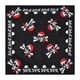 thumbnail image 3 of Pañuelo para la cabeza de algodón cuadrado con diseño de calavera de hip-hop para hombres y mujeres, pañuelo para la cabeza con estampado de fantasmas de Halloween, 3 of 6