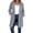 Gray, variant on Women Long Vertical Ribbed Knit Hooded Sevevn Cardigan Full Zip Drawstring Dual Side Pockets Long Sleeve Casual Outer Coat For Spring Fall