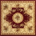 thumbnail image 1 of Unique Loom Versailles Medallion Motif Rug 8' x 8' Square Burgundy/Ivory, 1 of 4