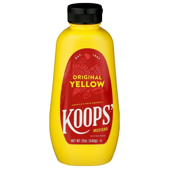 KOOPS' Mustard, Original Yellow Mustard, 12 oz