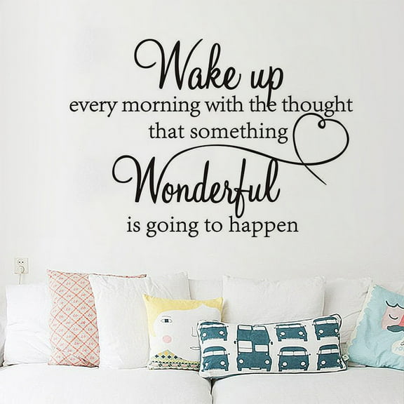 Wake Up English Proverbs Encouragement Home Bedroom Living Room Decoration Stickers