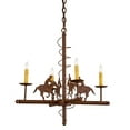 thumbnail image 5 of Meyda Tiffany 163306 Cowboy 4 Light 26" Wide Taper Candle Style Chandelier - Rust, 5 of 5