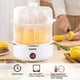 thumbnail image 3 of Cocedor de Huevos de 2 Niveles con Gran Capacidad para 14 Huevos, Tomorotec, Eléctrico y Rápido, Apagado Automático para Huevos Duros, Escalfados, Verduras Al Vapor, Mariscos y Albóndigas., 3 of 7
