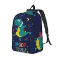 thumbnail image 2 of Balery Dinosau Space Explorer Vintage Canvas Backpack for Men and Women - Large Capacity, Durable Travel Laptop Bag for School, Work, Hiking, and Outdoor Activities, 2 of 7