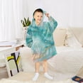 thumbnail image 6 of Wearable Blanket with Sleeves and Pocket Oversized Hooded Sweatshirt 3-14 YR Beautiful Watercolor Stars L, 6 of 7