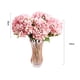 thumbnail image 3 of Daboolka Ramo de flores artificiales de hortensias de seda, flores de boda, fiesta nupcial, decoración del hogar (rosa claro), 3 of 3