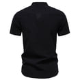 thumbnail image 4 of Chiccall Mens Zipper Shirts Casual Short Sleeve Textured Stylish Summer Tee Tops Black L, 4 of 5