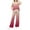 #A18-Watermelon Red, variant on Abcomgle Lounge Sets for Girls 7-8 Girls Two Piece Outfits Gradient Short Sleeve T-Shirts and Wide Leg Pants Set Cute Preppy Girls Activewear Sets,7-8 Years