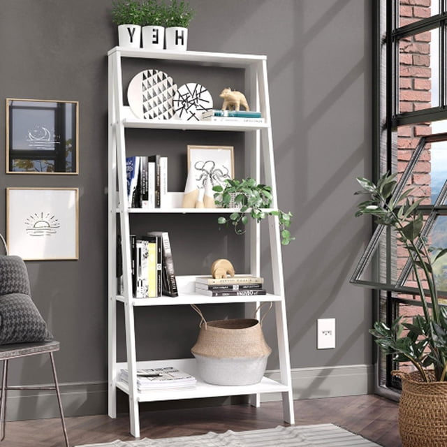 Estantería Tipo Escalera Moderna Madesa con 4 Niveles Blanco