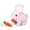 2pc#Pink,White, variant on Realistic Rabbit Plush Toy Handmade Easter Bunny with Jumping Twitching Moving Ears, Lifelike Animal Stuffed Rabbit for Easter Basket Stuffers Spring Decor Home Decorations