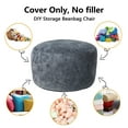 thumbnail image 3 of Homhougo—Bean Bag Chair Cover(Cover Only, No Filler), Round Soft Fluffy PV Velvet Cover, 3 of 5