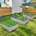 thumbnail image 6 of 2 Pack 8x3x1ft Galvanized Raised Garden Bed Metal Above Ground Planter Box Kit Outdoor for Vegetables Flowers Herbs, Adjustable to 4 different sizes of rectangular steel bottomless shelves(Gray), 6 of 6