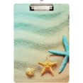 thumbnail image 2 of FMSHPON Sea Shells Clipboard Hardboard Wood Nursing Clip Board and Pull for Standard A4 Letter 13x9 inches, 2 of 8