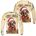 thumbnail image 3 of Merry Christmas Santa German Shorthaired Pointer Scarf Twinkling Lights Xmas Holiday All Over Print 3D Sweatshirt Unisex Merch GSP Lover Dog Gift - 00022, 3 of 6