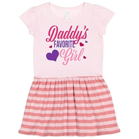 

Inktastic Daddys Favorite Girl with Hearts Gift Toddler Girl Dress