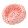 thumbnail image 4 of Cama nido para gatos tejida a mano, cama para mascotas, cama redonda portátil para perros pequeños, cama calmante para gatitos, cesta para dormir para Rosa 50cm, 4 of 10