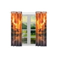 thumbnail image 2 of MKHERT Sunset Window Curtain Kitchen Curtains Window Treatments 26x39 inch,Set of 2, 2 of 3
