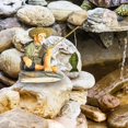 thumbnail image 3 of Figura en miniatura de pescador, miniestatua, adorno de acuario, coleccionable decorativo, decoración de paisaje de jardín, decoración de macetas, 3 of 8