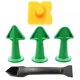 thumbnail image 1 of Aplicador de boquilla de calafateo, herramienta de acabado, espátula, pala de pegamento de plástico, azulejos, juntas de ladrillo, removedor de silicona para suelo, juego de herramientas de mano, 5 ud, 1 of 4