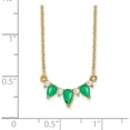thumbnail image 3 of 14K Yellow Gold Emerald And Diamond 18 Inch Necklace (Width 5.4) (Length 18) - Jbsp, 3 of 5