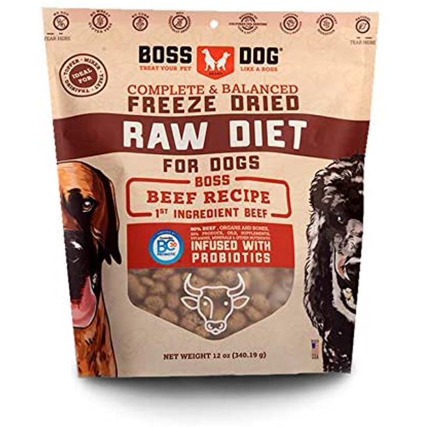 Boss Dog Complete & Balanced Freeze Dried Raw Diet for Dogs Beef Recipe