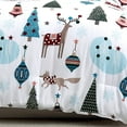 thumbnail image 3 of Southshore Fine Living, Inc. Full Size Christmas Comforter Set, Trees & Reindeer Over Red Plaid, 3 of 9