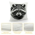 thumbnail image 4 of Orinice Raccoon Graphic Decorative Pillow Cover for Home Couch Living Room Bed Sofa 22x22in, 4 of 5