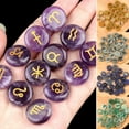 thumbnail image 2 of Daily Mix Store Crystal Agate Rune Stone Set, 25pcs Polished Divination Stone with Blank Witch Runes, Smooth Natural Gemstone Set for Divination, Meditation, Witchcraft & Spiritual Rituals, 2 of 9