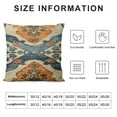 thumbnail image 5 of PRATYUS  Brown Navy Blue Ethnic Boho Pillow Covers Bohemian Carpet Lumbar Pillow Cases Vintage Black Tan Floral Rectangular Pillow Cases with Zipper Home Decor for Room Bedroom Bed Cushion, 5 of 5