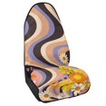 thumbnail image 2 of POLERO Retro Daisy Terry Cloth Car Seat Towel Cover, Non Slip Waterproof Front Seat Cover for Trucks Cars SUVs, 2 of 7