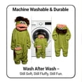 thumbnail image 6 of Silly Onesie Funny Big Mouth Monster Onesie Polar Fleece Hooded One Piece Pajamas Soft Plush Loungewear, No Shoes Included, 6 of 8