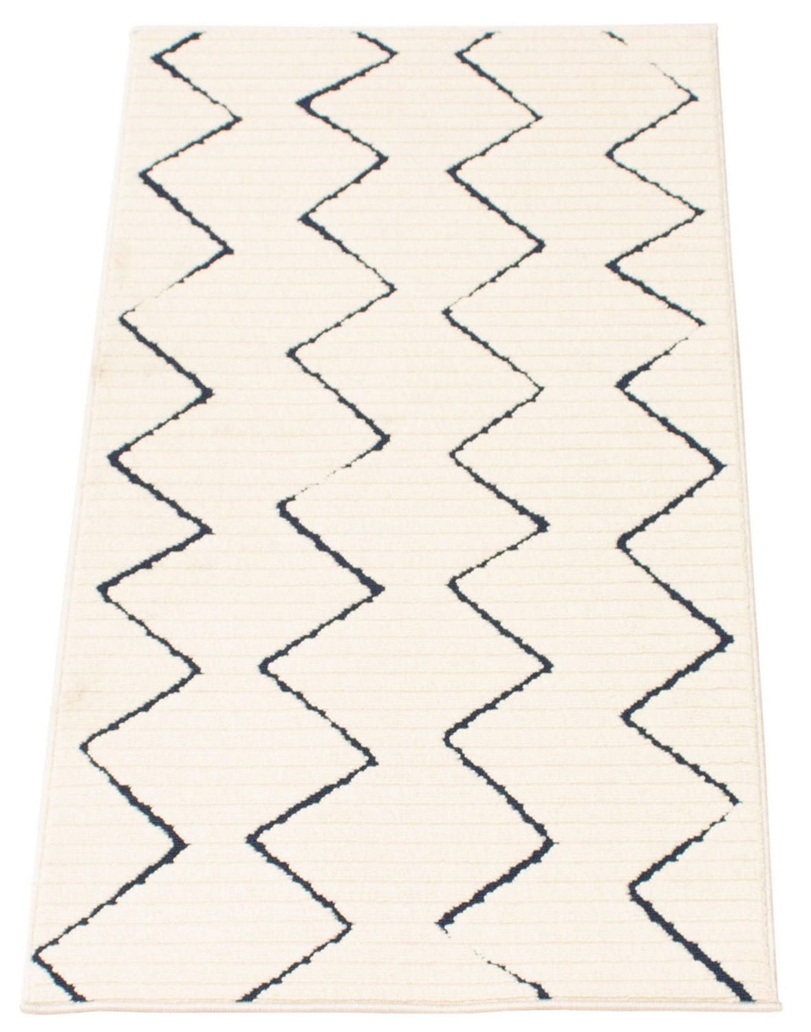 ECARPET Indoor/Outdoor for Balcony, Patio and Garden Raya Blue, Ivory Rug