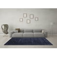 thumbnail image 3 of Ahgly Company Machine Washable Indoor Square Abstract Blue Contemporary Area Rugs, 7' Square, 3 of 4