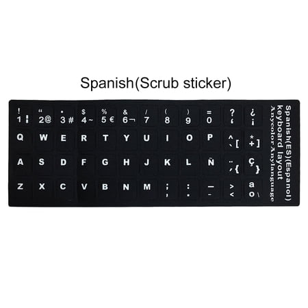 Russian Spanish English French Letters PC Laptop Computer Keyboard Stickers