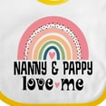 thumbnail image 4 of Inktastic Nanny and Pappy Love Me Grandchild Rainbow Girls Baby Bib, 4 of 4