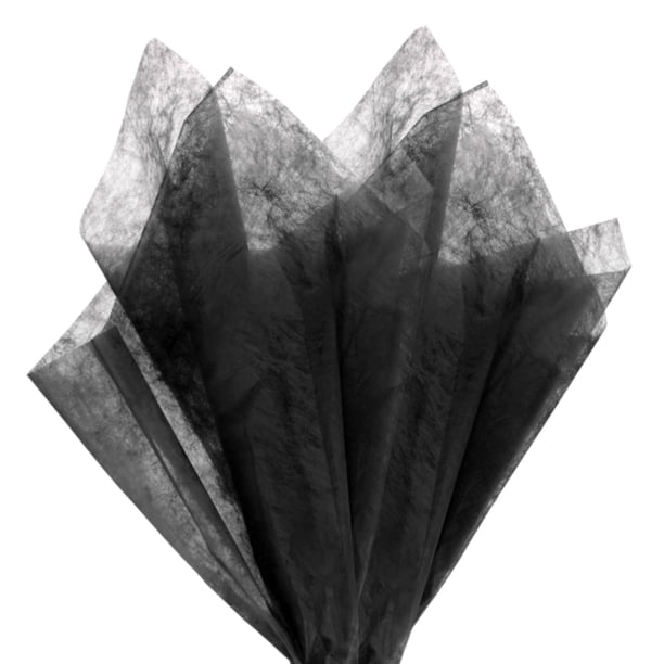 Uxcell Papel de Envoltura de Flores Coreano de 20 Hojas, Papel de Envoltura Floral para Empaque de Regalos, Negro