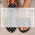 thumbnail image 3 of Samdudou Womens Summer Shoes Casual Flat Sandals Classic Polka Dot Print Open Toe Slip On Slides Wide Strap Smooth Fabric Beach Pool Vacation Footwear for Ladies, 3 of 6