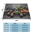 thumbnail image 4 of Monster Trucks-Ja-m Soft Micro Fleece Cozy Throw Blanket Lightweight Fuzzy Flannel Blankets Sofa Decor Gifts, 4 of 9