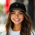 thumbnail image 2 of Dalix Lil Matcha Embroidered Cotton Summer Outdoor Baseball Cap Dad Hat Womens in Black, 2 of 4