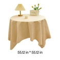 thumbnail image 3 of YOHAVEN Round Tablecloth 55", Polyester Textured Wrinkle Resistant Spill Proof Table Cloth for Party Wedding Dining Room Holiday Celebration Birthday Table Decorations, 3 of 6