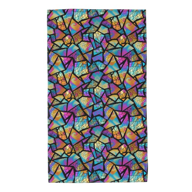 Fotbe Colored Glass1 Toalla Premium con Patrón, Toalla de Microfibra de Secado Rápido, Ligera y Altamente Absorbente (27.5x16in), Ideal para Uso Diario