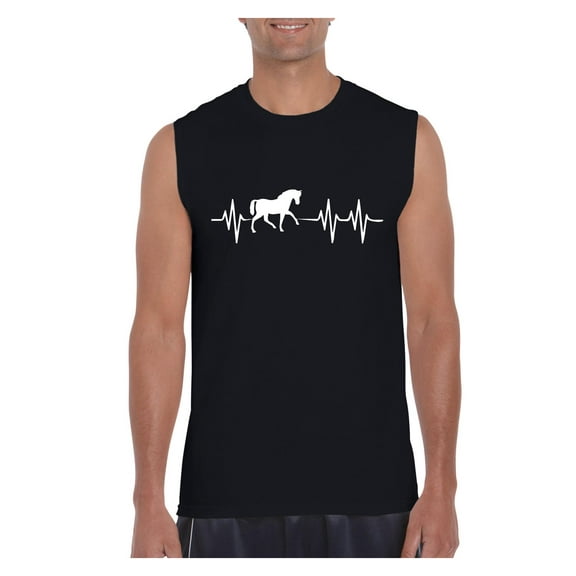 Men's Graphic T-Shirt Sleeveless - Horse Riding Gift Horses