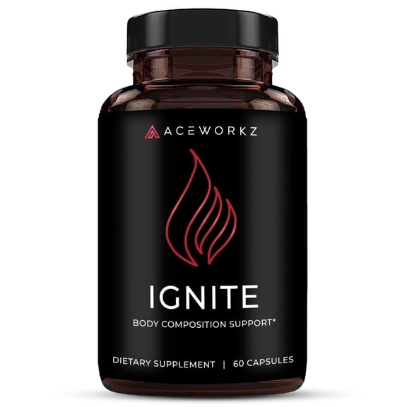 Ignite Thermogenic Fat Burner, Metabolism Weight Management Support, Green Tea Caffeine L-Carnitine Cayenne ACV, Energy Craving Control, BioPerine® for Enhanced Absorption (60 Capsules)