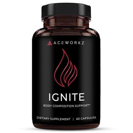 Ignite Thermogenic Fat Burner, Metabolism Weight Management Support, Green Tea Caffeine L-Carnitine Cayenne ACV, Energy Craving Control, BioPerine® for Enhanced Absorption (60 Capsules)