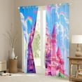 thumbnail image 3 of Homewish Dreamy Princess Castle Curtains Pack of 2 (42x84 Each),Eainbow Pattern Curtains Blackout,Fairy Tale Theme Bedroom Curtains For Girls Kids,Breathable Home Decor, 3 of 6