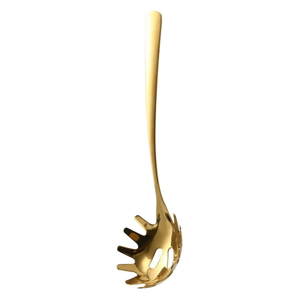 Cucharas de sopa Cuchara de fideos Lo Mein de acero inoxidable Colador de harina italiano Herramientas de cocina Una cuchara