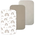 thumbnail image 1 of Sábanas bajeras ajustables TANSY PANDA, 3 unidades, 53 x 81 cm, muslin Rainbow, 1 of 9
